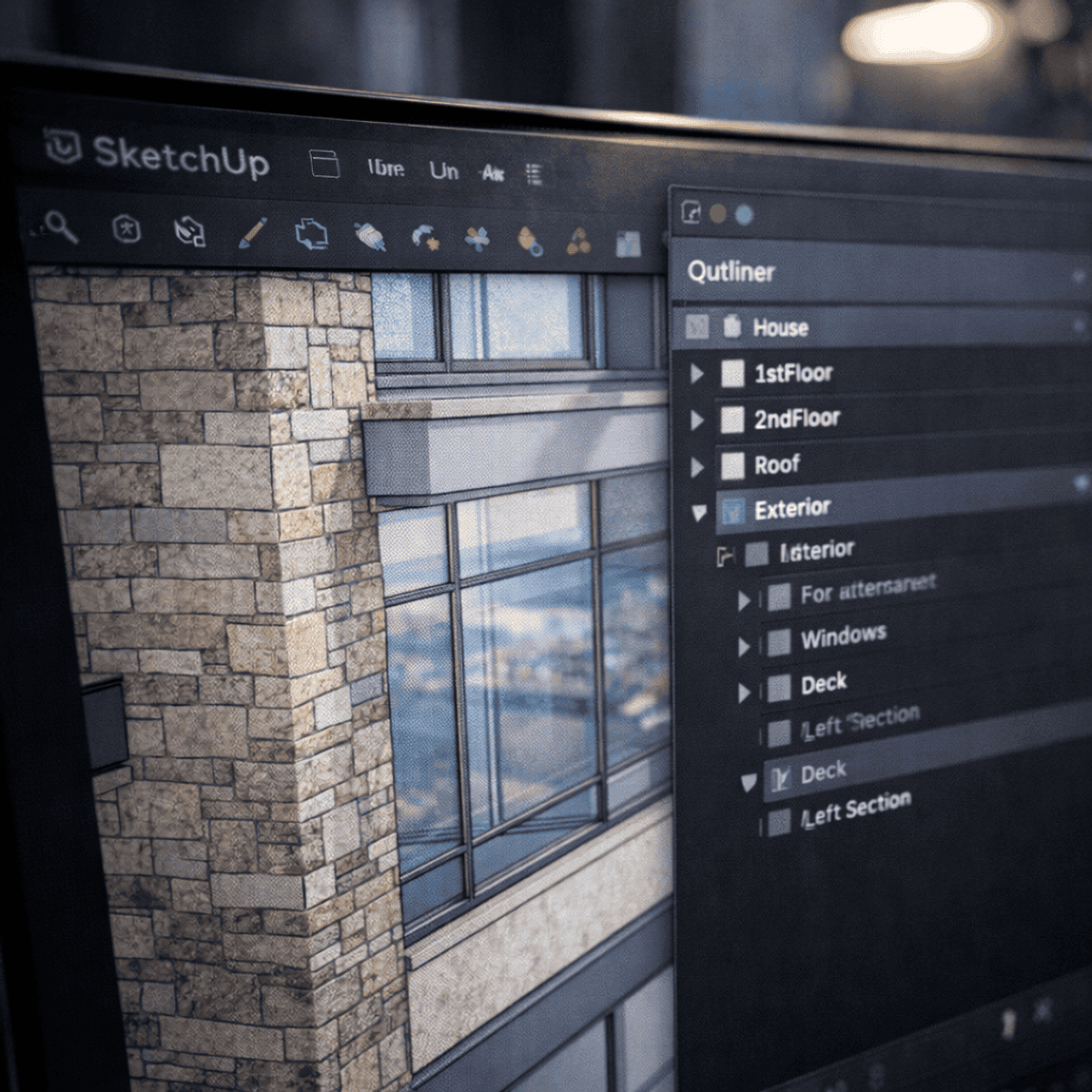 آموزش پیشرفته مدل‌سازی و رندرینگ در اسکچ‌آپ (SketchUp)