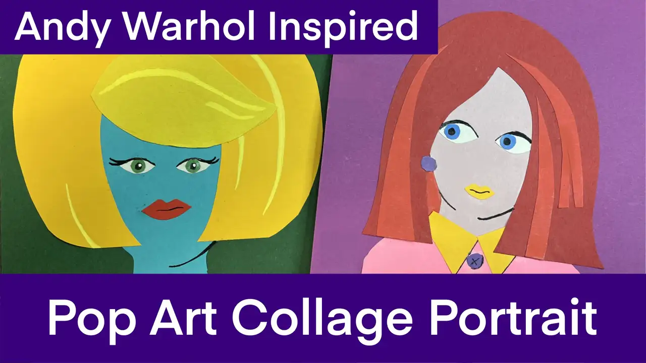آموزش هنرمند الهام‌بخش: پرتره‌های کلاژ پاپ آرت با الهام از اندی وارهول

