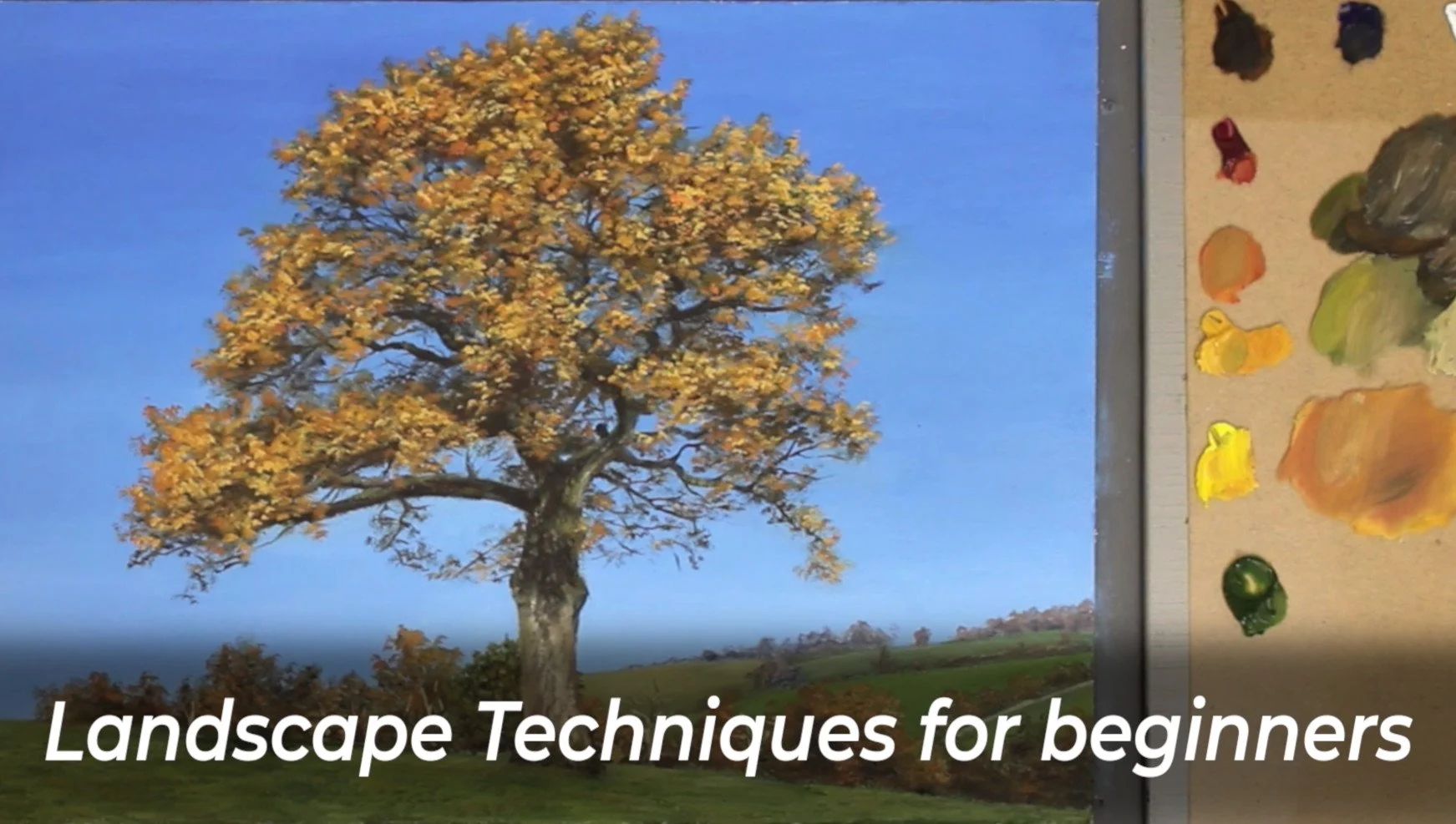 آموزش نقاشی درخت پاییزی با رنگ روغن: تکنیک های آسان نقاشی منظره

