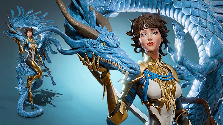 آموزش ساخت دختر اژدها در بلندر
