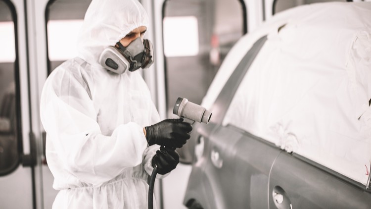 آموزش نقاشی با اسپری خودرو - یادگیری صافکاری و رنگ آمیزی بدنه خودرو
