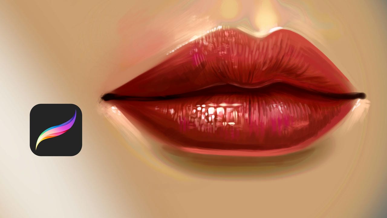 آموزش نقاشی لب در پروکرییت (Procreate)