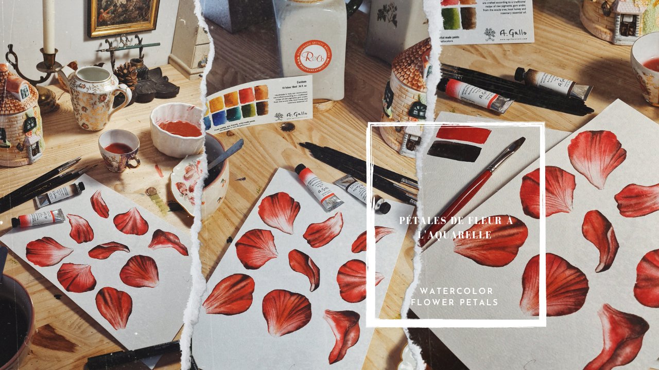 آموزش Pétales de fleur réalistes à l'Aquarelle pour tous les niveaux