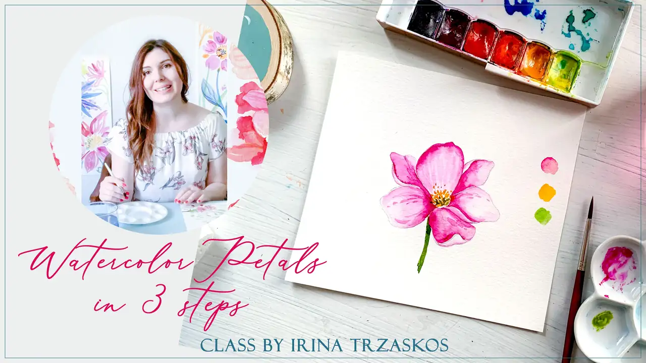 آموزش نقاشی گل‌های خیره‌کننده با آبرنگ: در ۳ گام آسان!
