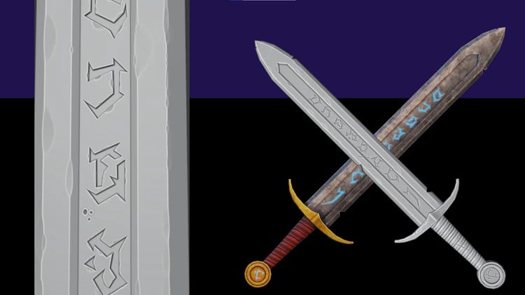 آموزش مجسمه‌سازی در Blender - شمشیر رونی

