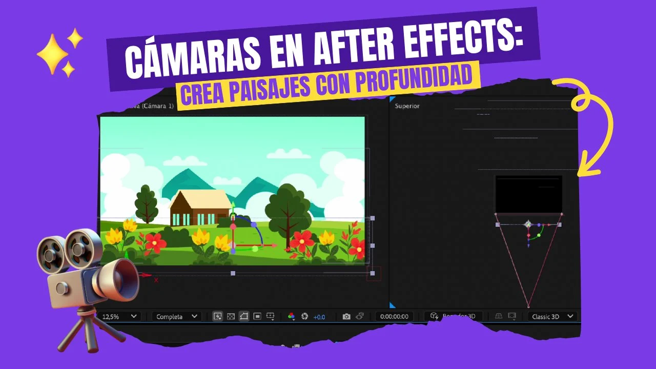 آموزش Cámaras en After Effects: Crea paisajes con profundidad y efecto 3D