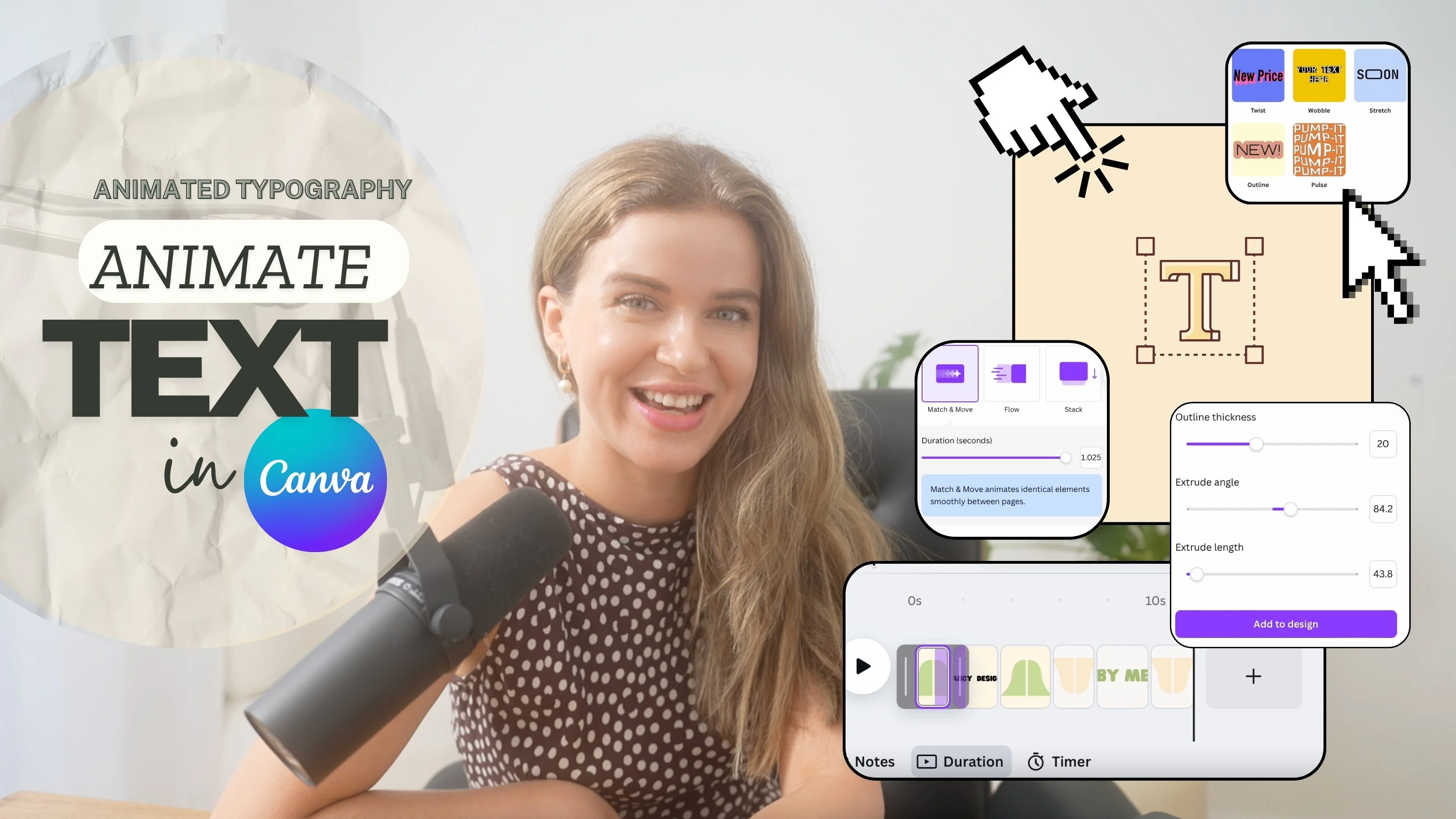 آموزش ساخت تایپوگرافی متحرک و متحرک سازی طرح‌های کانوا: راهنمای مبتدیان موشن گرافیک.
