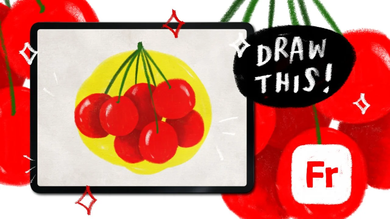 آموزش نقاشی گیلاس در ادوبی فرسکو – سریع و مناسب مبتدیان
