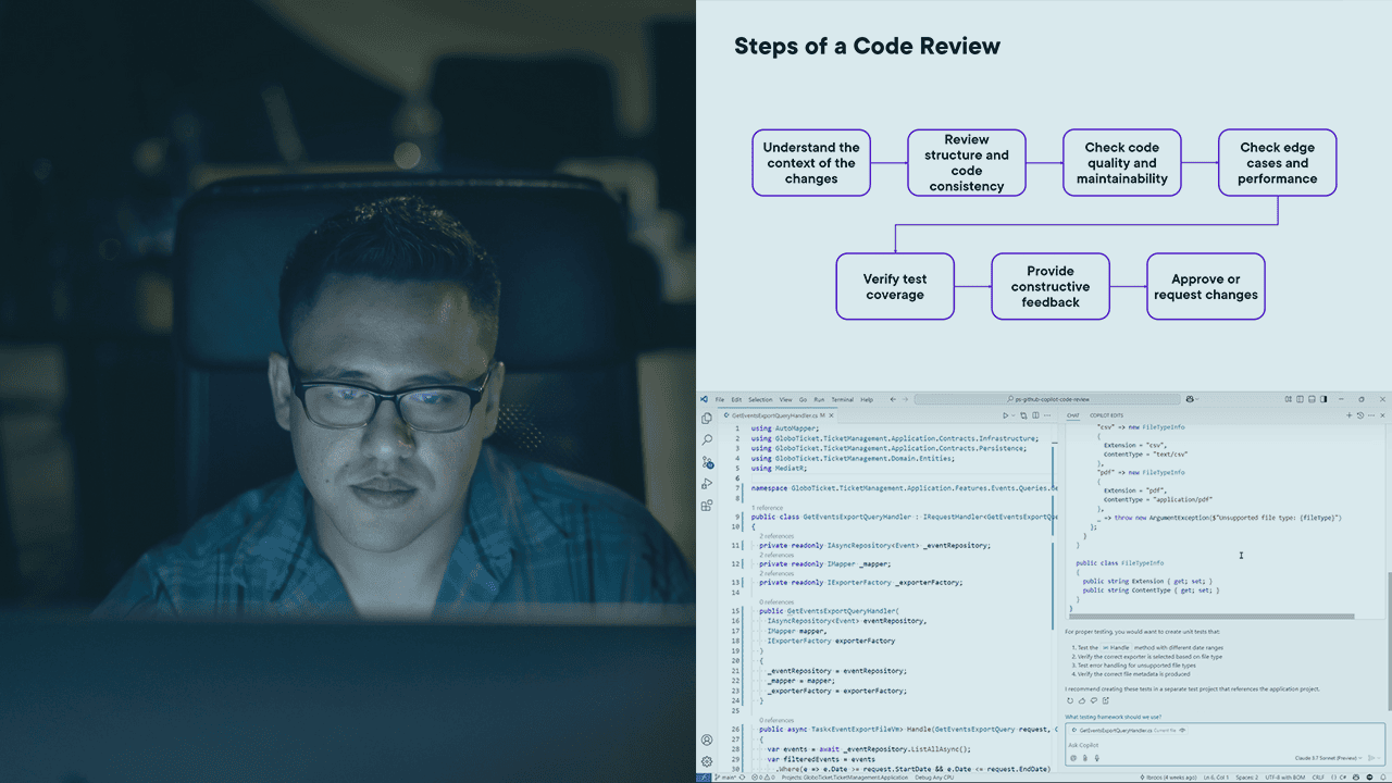 آموزش بازبینی کد با گیت‌هاب کوپایلوت (GitHub Copilot Code Review)