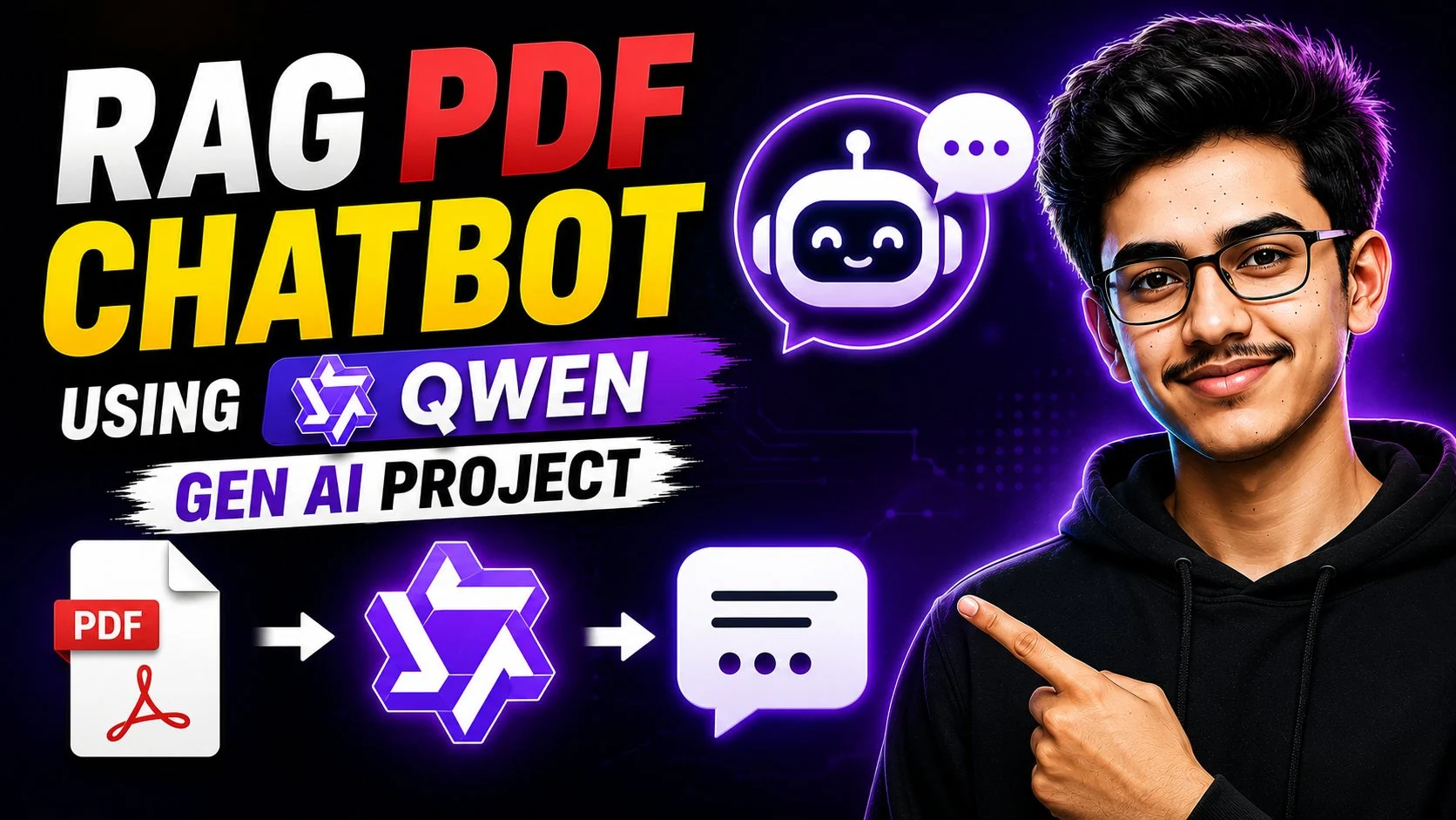 آموزش پروژه کامل ساخت چت‌بات PDF با متد RAG و مدل هوش مصنوعی Qwen