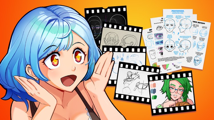 آموزش انیمه مستر: چگونه سر، صورت و مو را برای هر سبکی بکشیم
