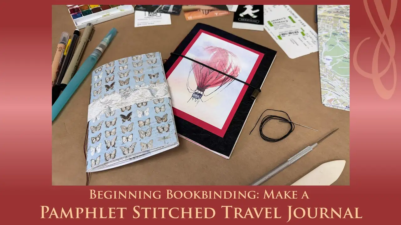 آموزش صحافی مقدماتی: ساخت ژورنال سفر با دوخت دفترچه‌ای
