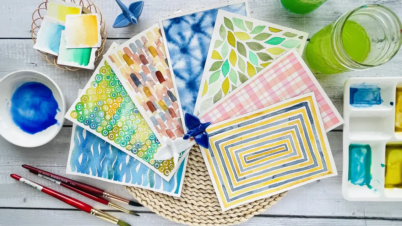 آموزش نقش‌های آبرنگ برای آرامش و خلاقیت: ۷ پروژه ساده را برای یادگیری و استراحت رنگ‌آمیزی کنید - روزانه یکی.
