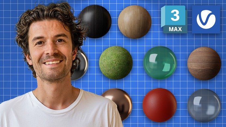 آموزش جامع مواد V-Ray در 3ds Max: حرفه‌ای‌ترین تکسچرهای واقعی را سریع یاد بگیرید
