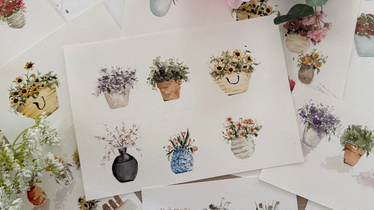 آموزش هنر کوچک، تاثیر بزرگ: خلق گل های آزاد مینیاتوری با آبرنگ

