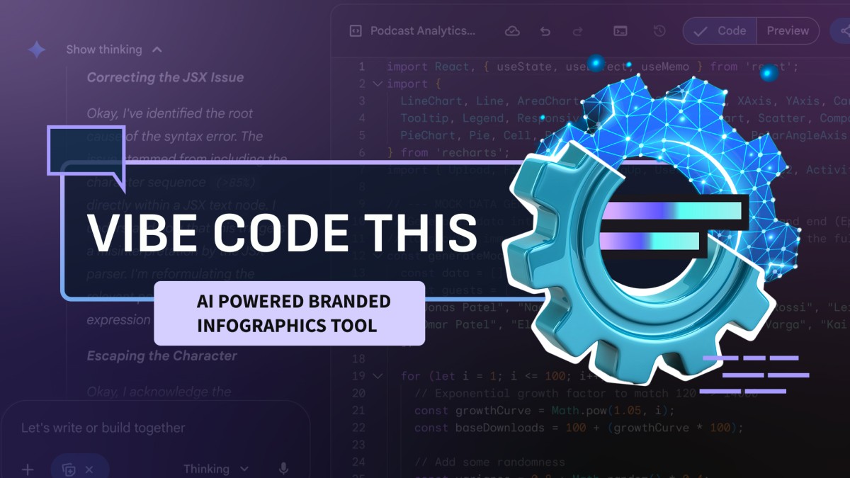 آموزش ساخت ابزار اینفوگرافیک برند با هوش مصنوعی (Vibe Code)