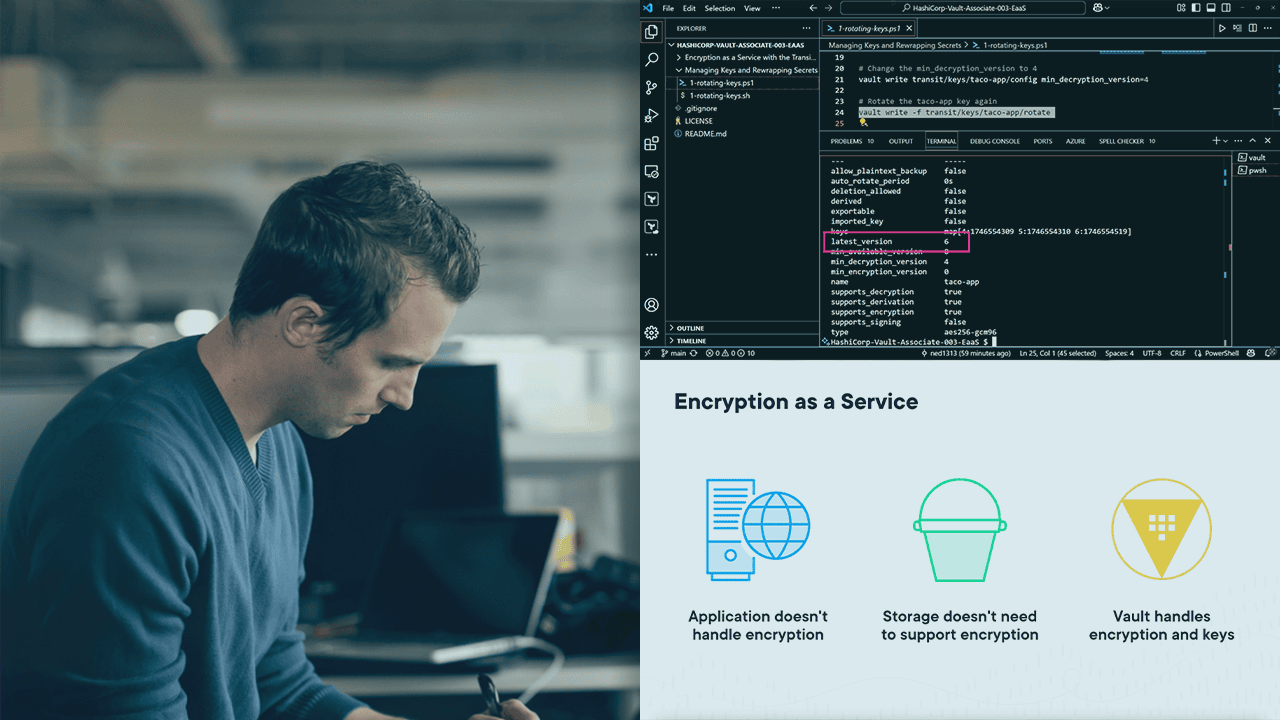 آموزش رمزنگاری به عنوان سرویس برای گواهینامه Vault Associate (003)