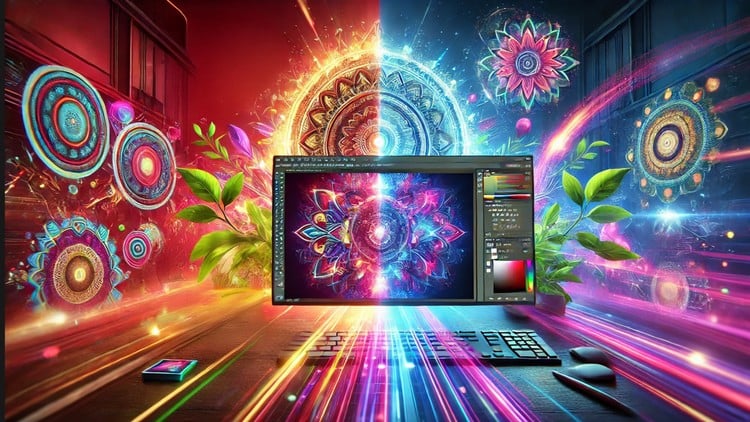 آموزش تسلط بر فتوشاپ و ایلاستریتور با هوش مصنوعی: بیش از ۱۲۰ پروژه

