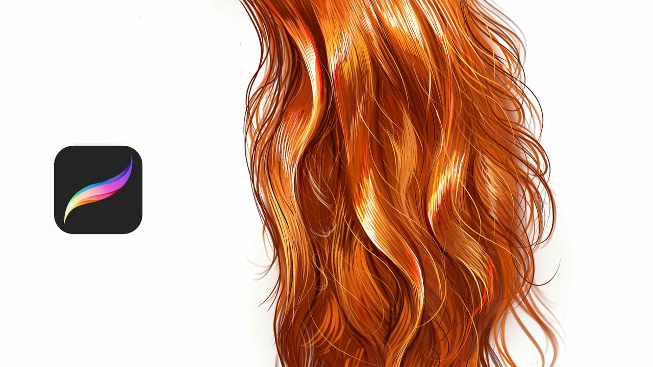 آموزش نقاشی مو در پروکرییت (Procreate)