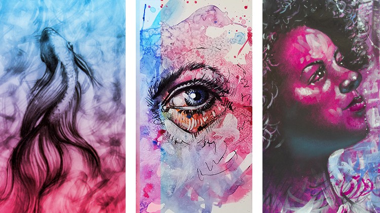 آموزش دوره تکنیک‌های نقاشی بیانگر، رنگ‌آمیزی و مدیوم میکس
