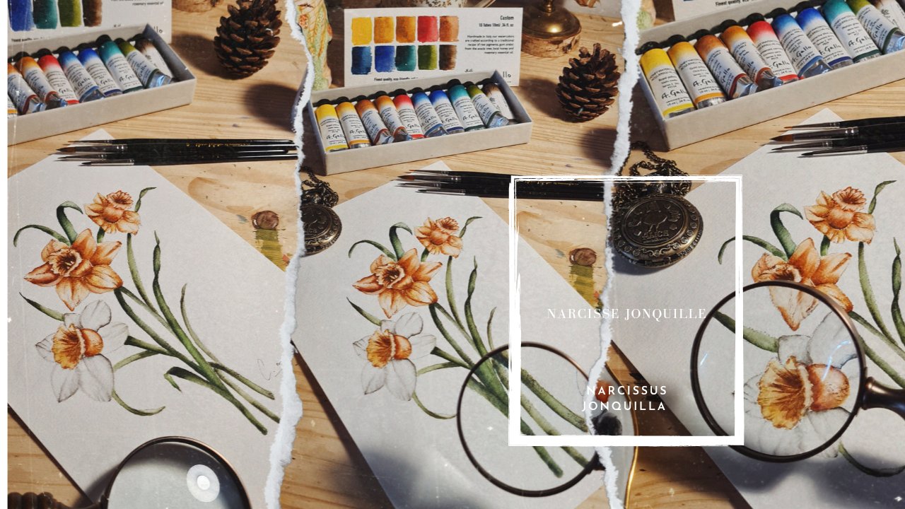 آموزش Fleurs Réalistes à l'Aquarelle Narcisse Jonquille ، De Débutant à Expert