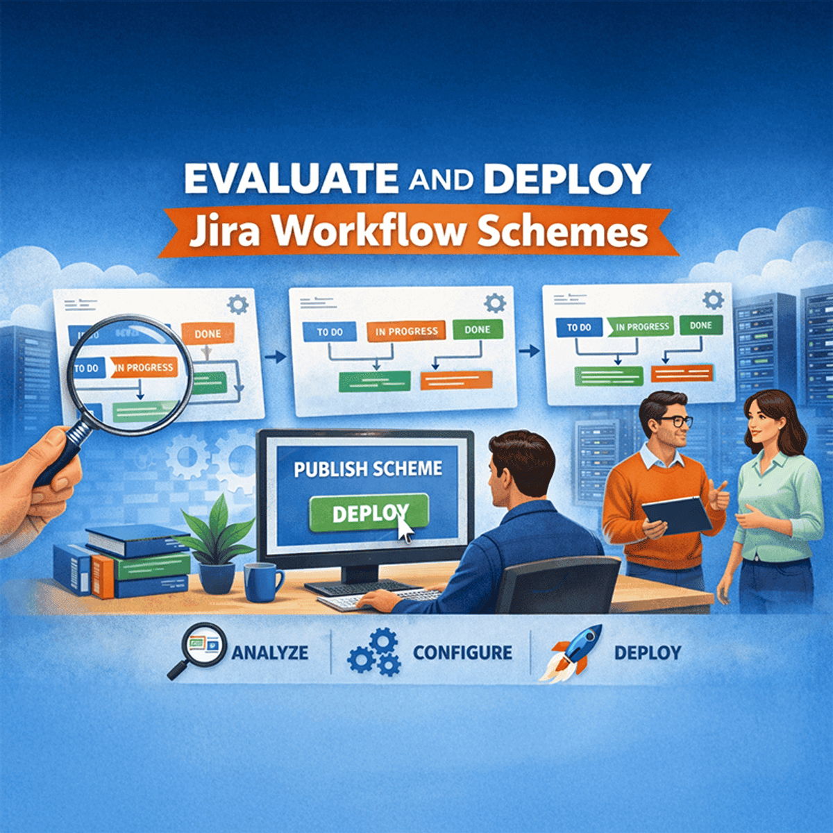 آموزش ارزیابی و پیاده‌سازی طرح‌های گردش کار جیرا (Jira Workflow Schemes)