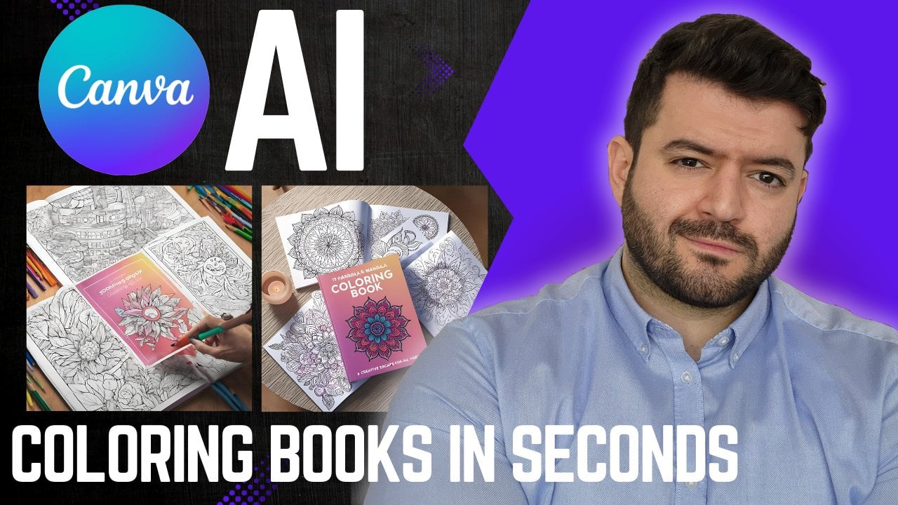 آموزش هوش مصنوعی کانوا: ساخت کتاب‌های رنگ‌آمیزی (طراحی گرافیک کانوا، نقاشی کانوا، اسکیس کانوا، هنر کانوا)
