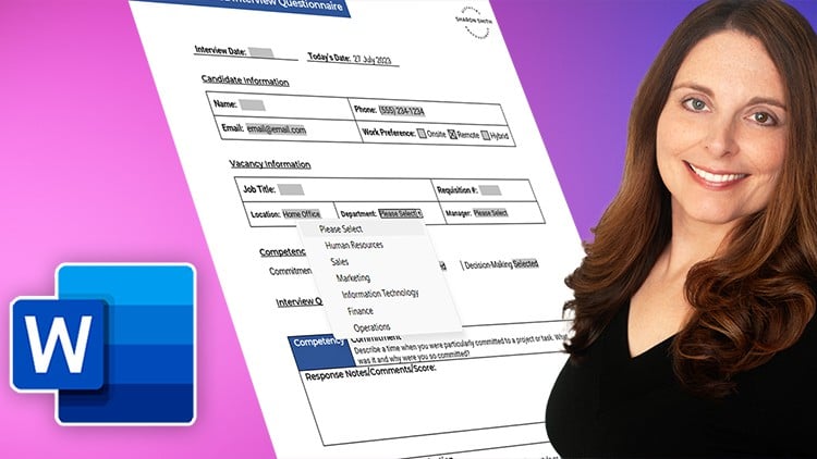 آموزش ساخت فرم‌های پرشدنی در مایکروسافت ورد
