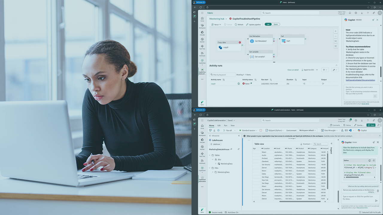آموزش هوش مصنوعی مولد و Copilot در Microsoft Fabric