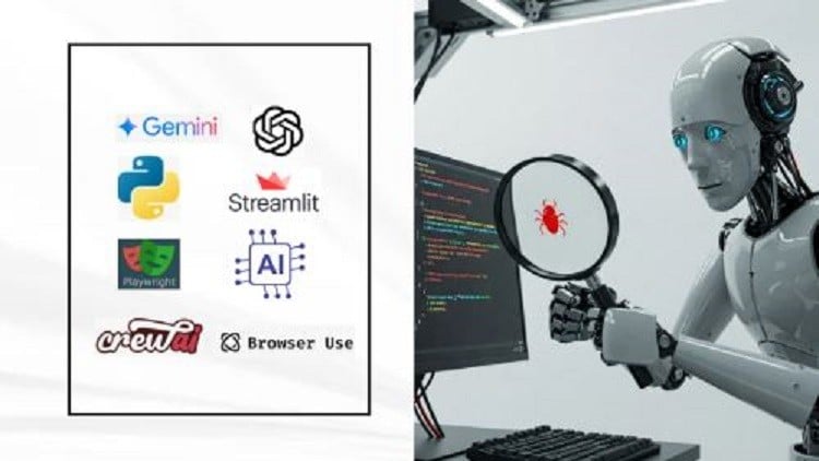 آموزش یادگیری هوش مصنوعی مولد (Gen AI) برای تست نرم افزار: تست عملکردی، تست خودکار، هوش مصنوعی مبتنی بر عامل


