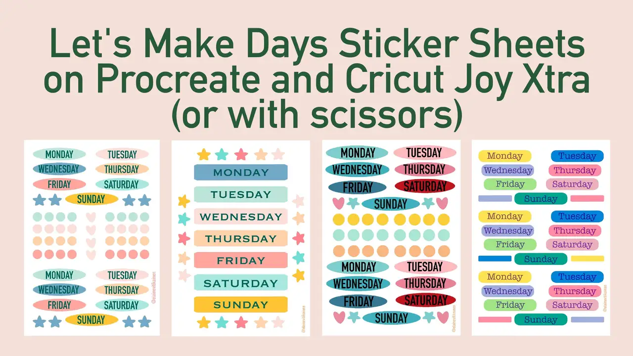 آموزش ساخت برچسب‌های روزانه در پروکریت و کریکت جوی اکسترا (یا با قیچی)
