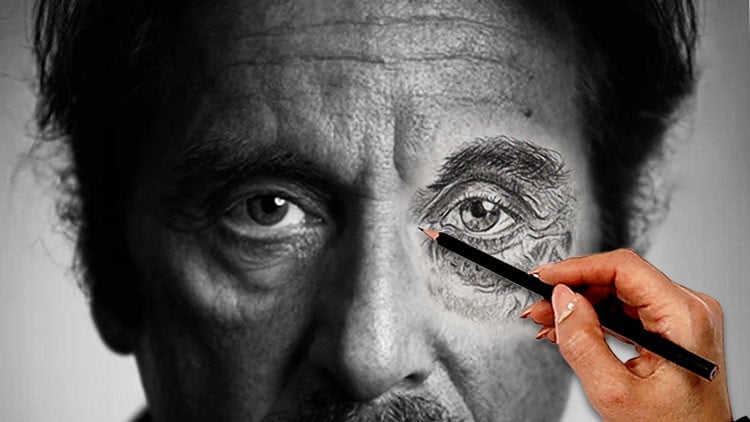 آموزش آشنایی با طراحی پرتره با مداد
