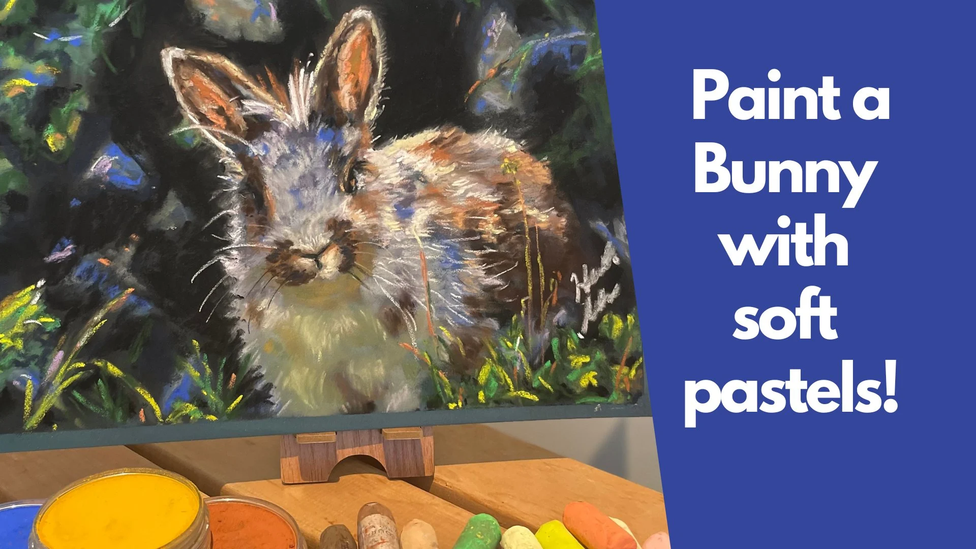 آموزش ویسکرها و رنگها: نقاشی یک خرگوش با پاستیل های تابه و پاستیل های نرم