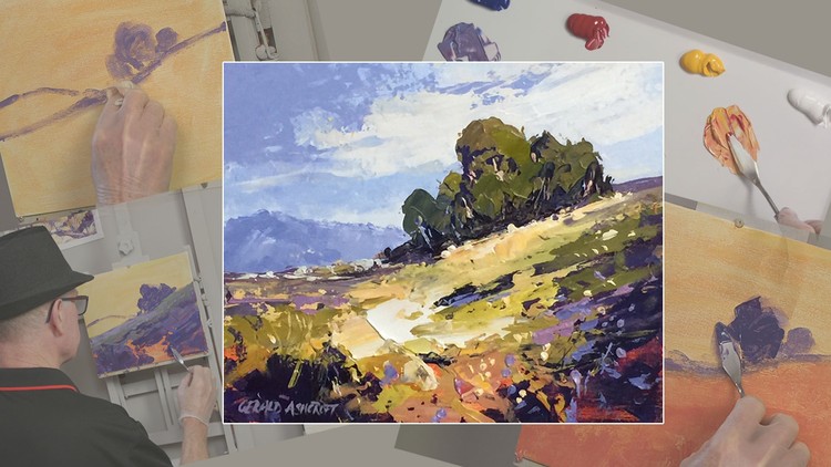 آموزش نقاشی منظره اکریلیک با کاردک: سطح مبتدی ۱

