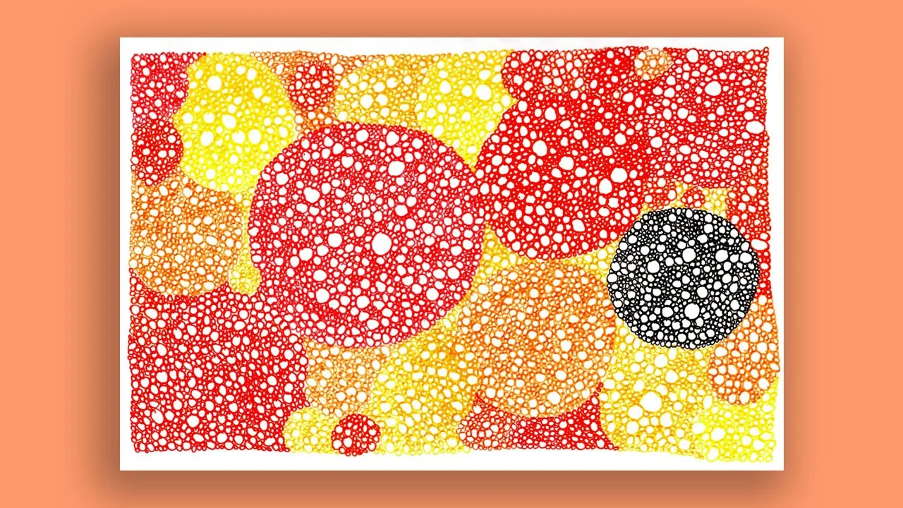 آموزش تکنیک‌های سریع مرکب: خلق تصویرسازی انتزاعی با شیوه حلقه‌ای
