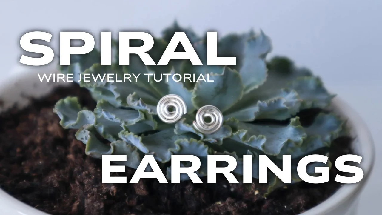 آموزش گوشواره میخی سیمی: گوشواره میخی مارپیچ
