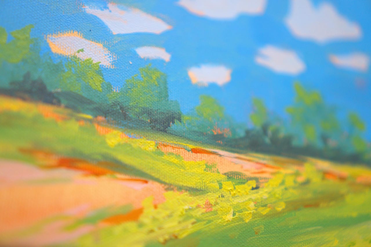 آموزش نقاشی منظره آسان با اکریلیک برای مبتدیان: نقاشی منظره سرگرم‌کننده و رنگارنگ
