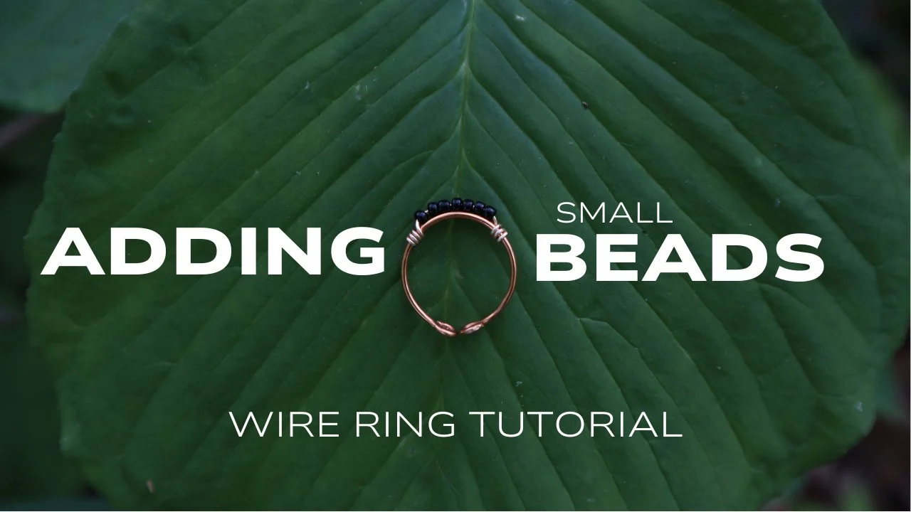 آموزش انگشتر سیمی با مهره‌های کوچک
