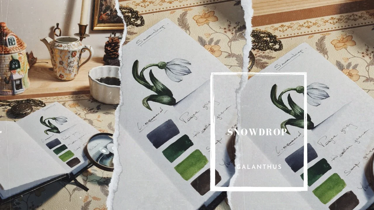 آموزش نقاشی گل حسرت (گالانتوس) با آبرنگ: ساده، آسان و سریع برای تمام سطوح
