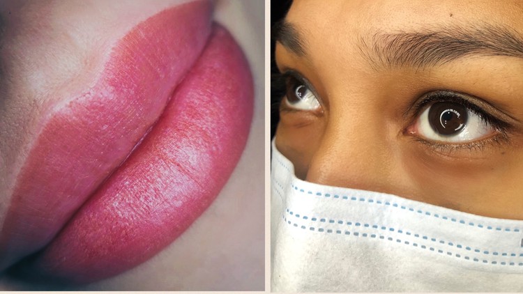 آموزش رژ لب دائم و خط چشم دائم - آرایش دائم
