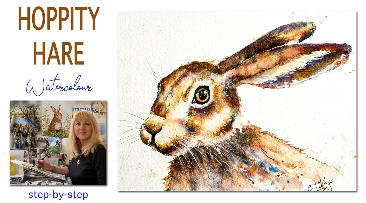 آموزش خرگوشِ هپیتی. نقاشی آبرنگ حیوانات - همه سطوح - از مبتدی تا پیشرفته

