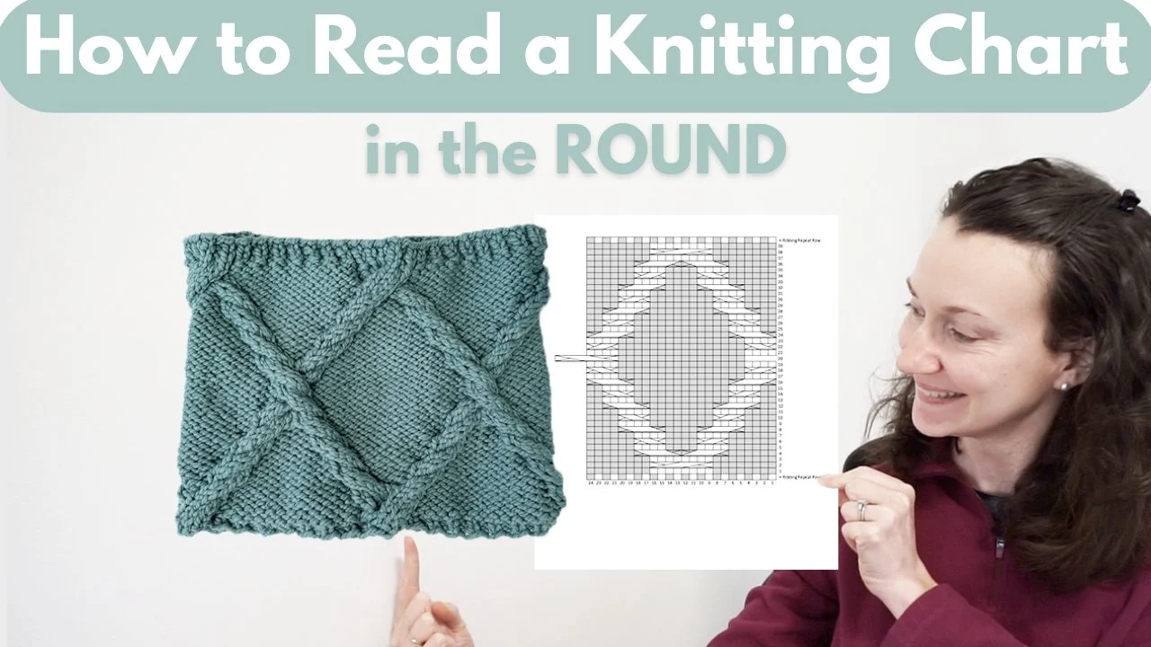 آموزش پروژه کلاه شال | چگونه نمودار بافتنی را به صورت دایره‌ای بخوانیم
