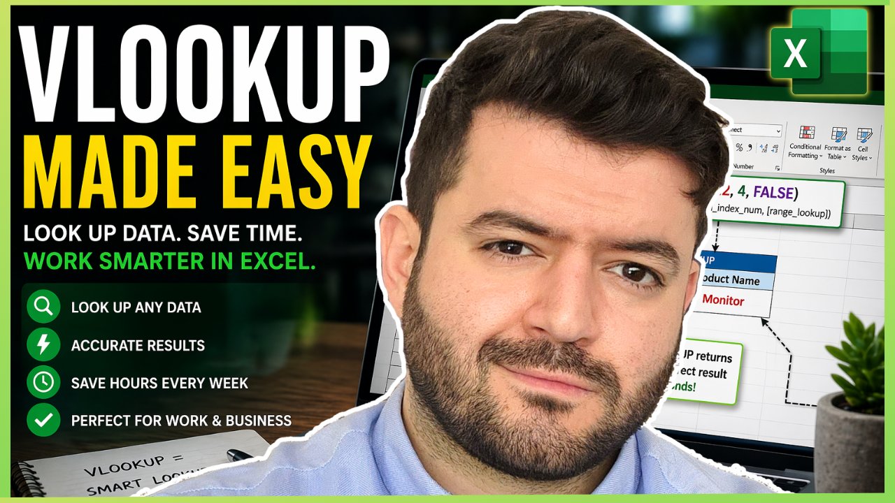 آموزش هوش مصنوعی مایکروسافت اکسل: تسلط بر VLOOKUP و توابع اکسل با استفاده از Claude
