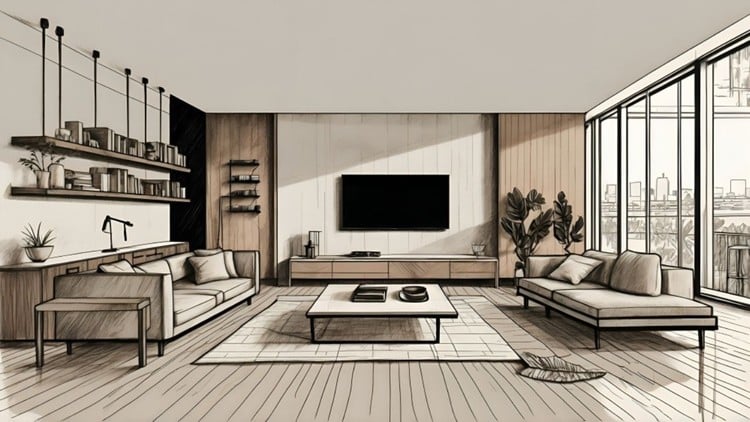 آموزش طراحی ساختمان، دکوراسیون داخلی و مبلمان با SketchUp

