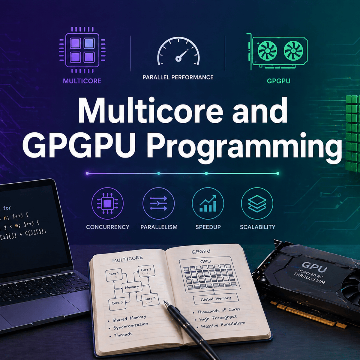 آموزش برنامه‌نویسی چند هسته‌ای و GPGPU