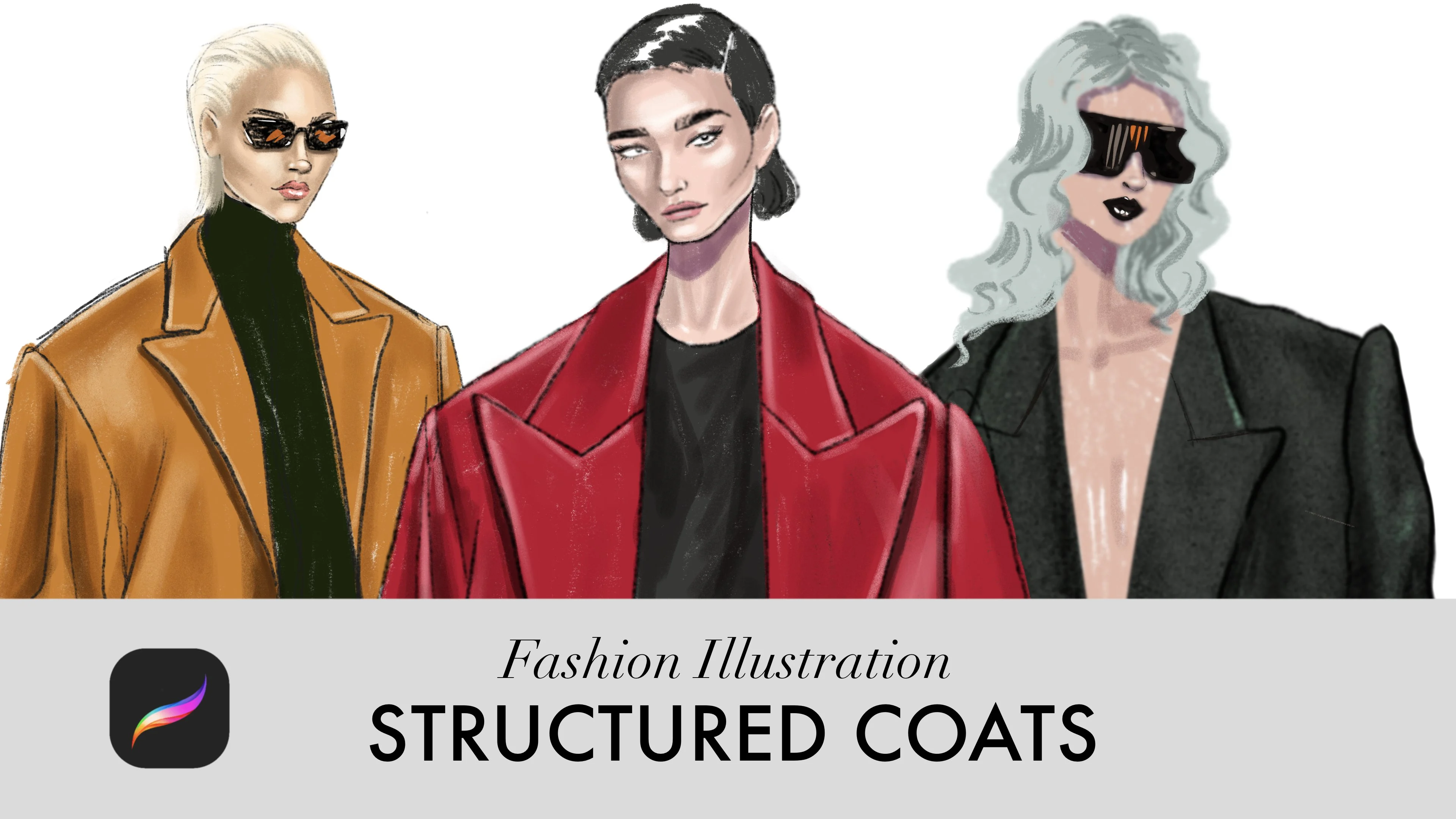 آموزش طراحی کت‌های ساختاریافته و رسمی در پروکری‌یت (Procreate)