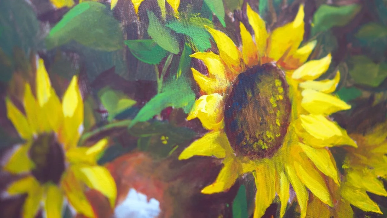 آموزش نقاشی گل آفتابگردان با آکریلیک: تقویت اعتماد به نفس و مهارت‌ها
