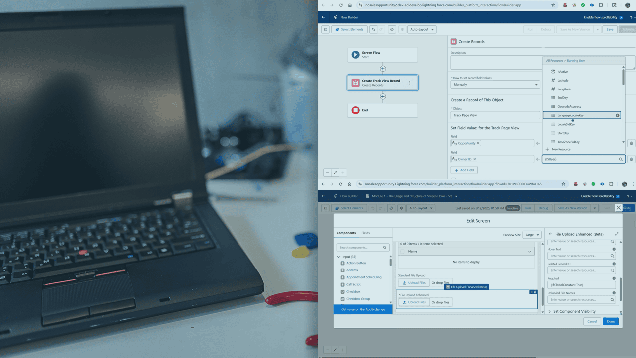 آموزش Salesforce Flow: جریان‌های صفحه‌ای (Screen Flows)