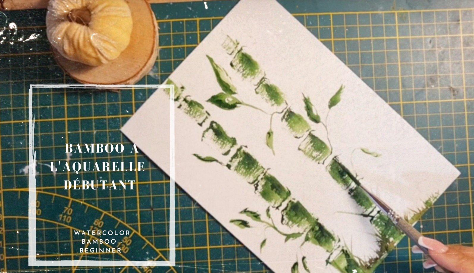 آموزش Art Botanique à l'Aquarelle Tiges de Bambou Faciles à l'Aquarelle Débutant