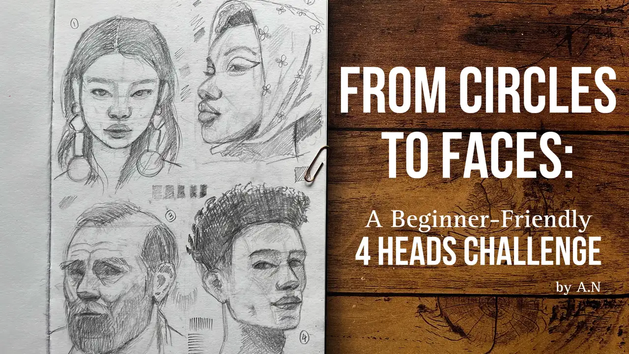 آموزش از حلقه ها تا چهره ها: پرتره های گام به گام دست آزاد برای مبتدیان